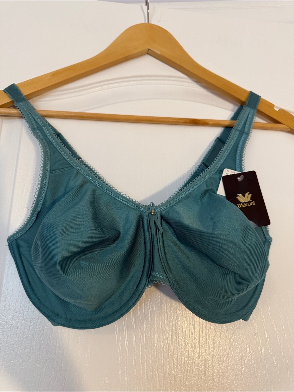 Wacoal Basic Beauty Seamless Underwire Full Figure Bra Teal 34DD NWT